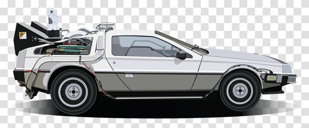 Back To The Future Car Back To The Future Delorean Vector, Vehicle, Transportation, Automobile, Boat Transparent Png