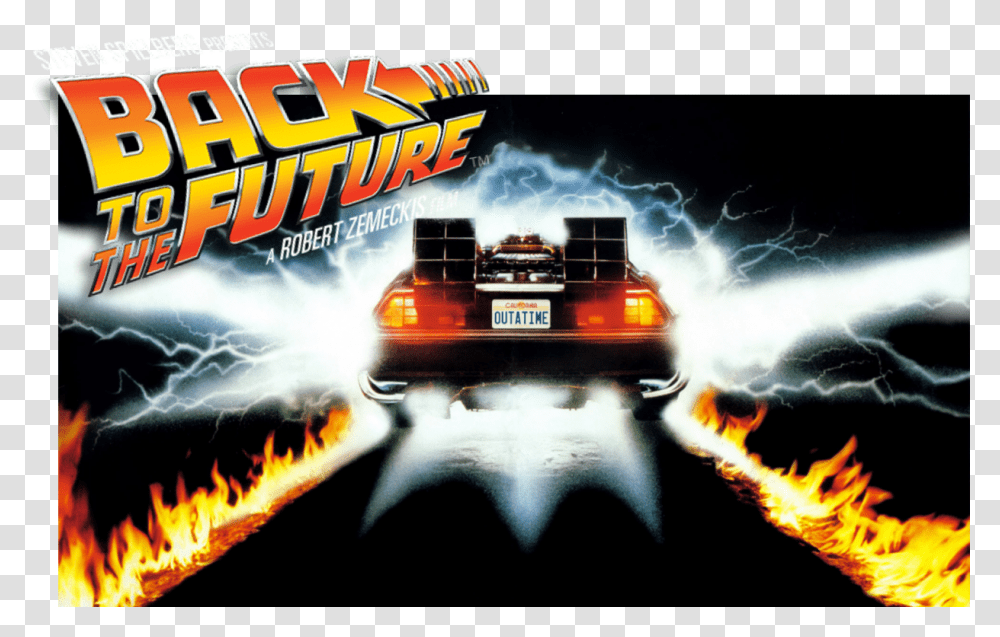 Back To The Future Delorean Outatime, Car, Vehicle, Transportation, Sports Car Transparent Png