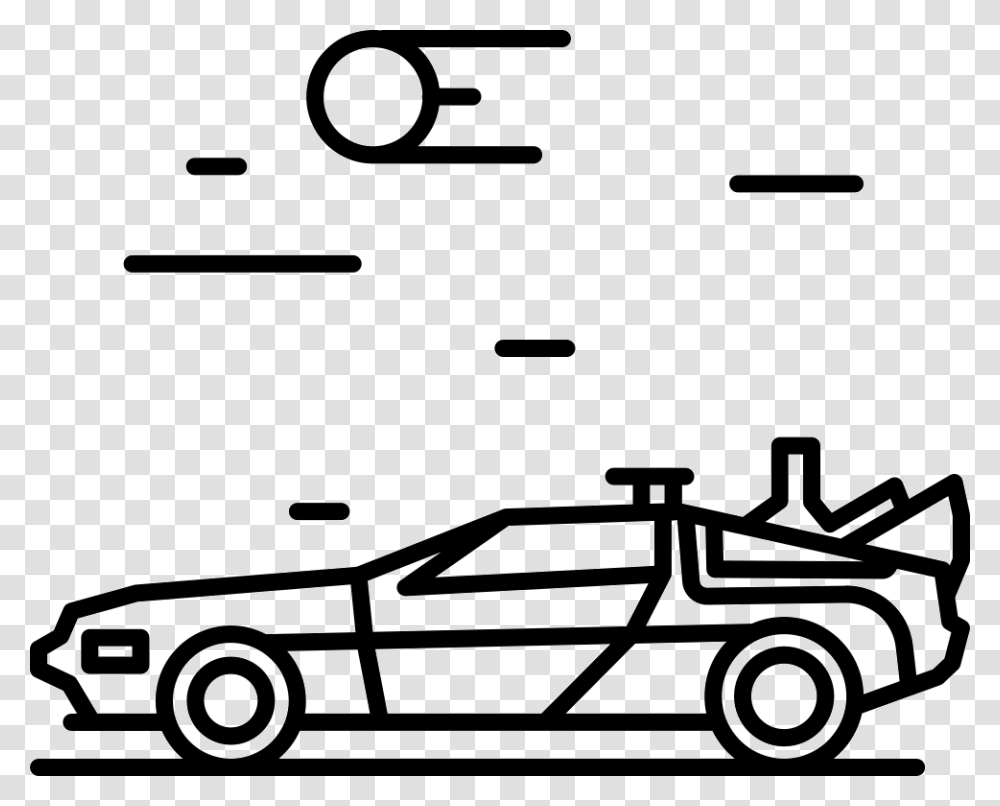 Back To The Future Icon Free Download, Vehicle, Transportation, Lawn Mower Transparent Png