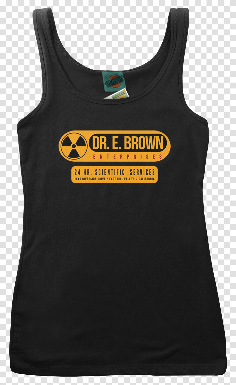 Back To The Future Inspired Doc Brown T Shirt Active Tank, Apparel, Book, Tank Top Transparent Png