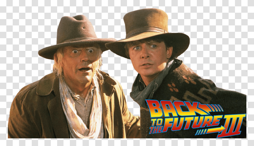 Back To The Future Part 3 Cowboy, Apparel, Hat, Person Transparent Png
