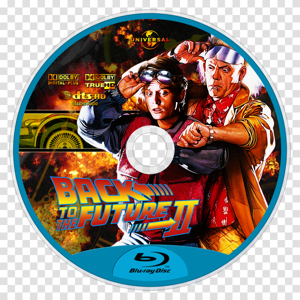 Back To The Future Part Ii Bluray Disc Image Back To The Future Disc, Disk, Dvd, Poster, Advertisement Transparent Png