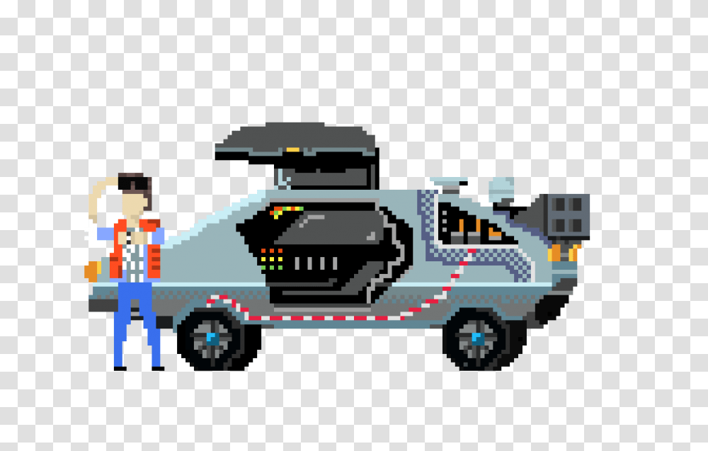 Back To The Future Pixel Art Maker, Vehicle, Transportation, Tow Truck, Toy Transparent Png