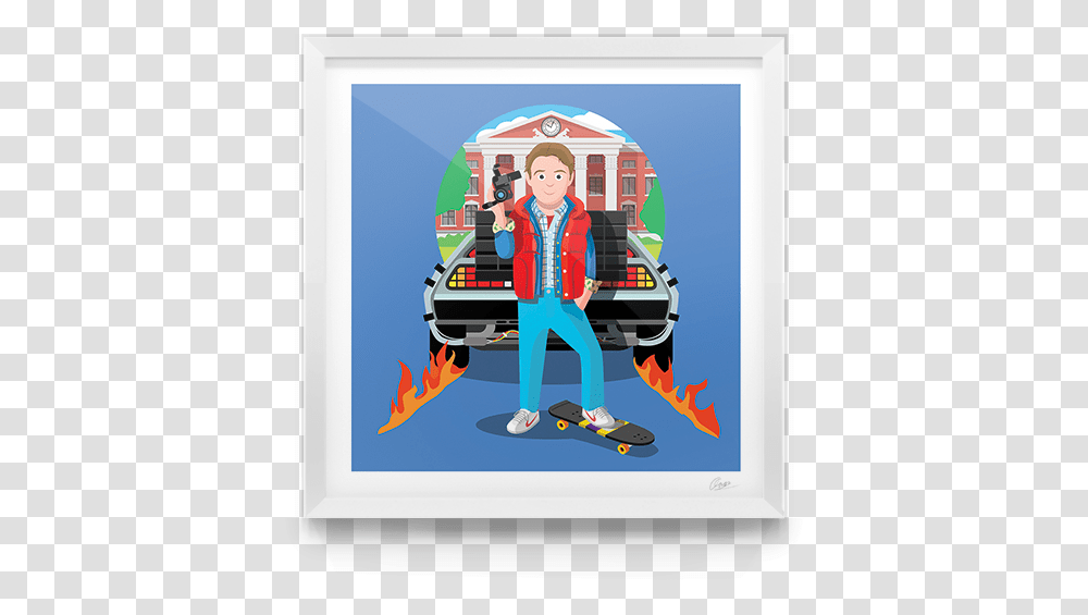 Back To The Future, Poster, Advertisement, Person, Skateboard Transparent Png