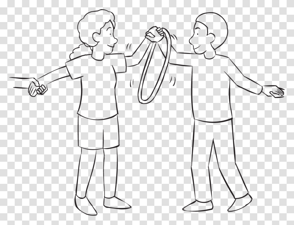 Back Two People Holding Hands And Passing A Hula Hoop Pass The Hula Hoop Game, Label, Bow, Plot Transparent Png