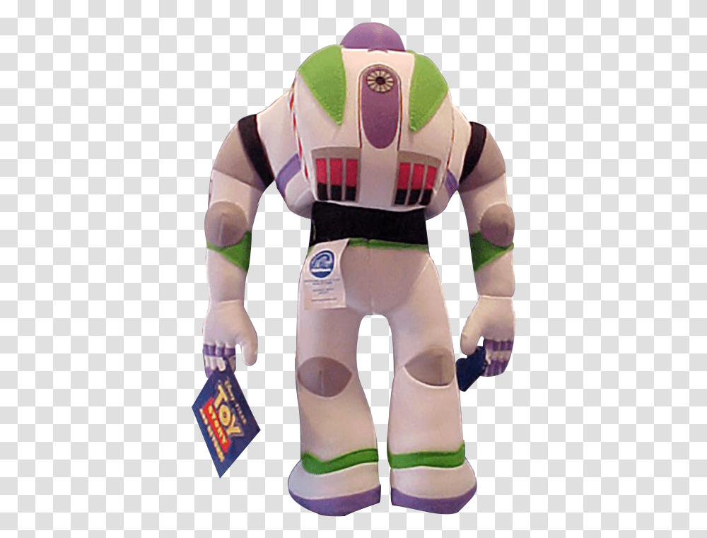 Back View Of Large Plush Buzz Lightyear Rag Dolls Figurine, Person, Human, Robot, Toy Transparent Png