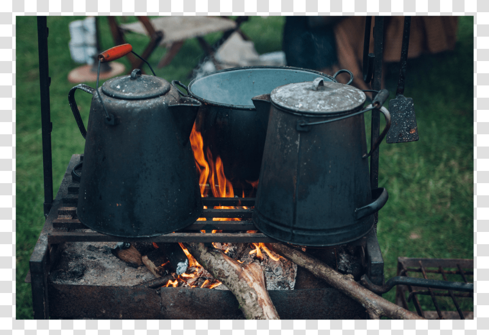 Back Woods Cooking, Pot, Fire, Flame, Kettle Transparent Png
