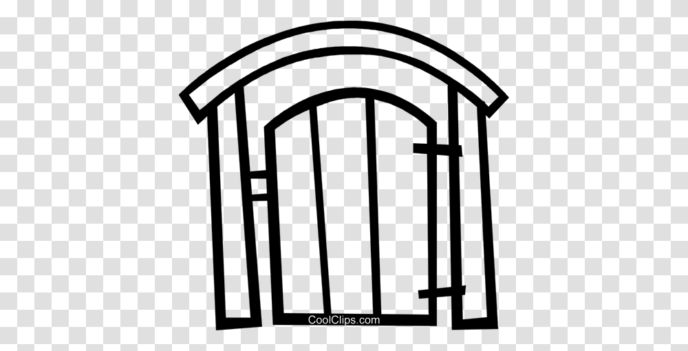 Back Yard Gate Royalty Free Vector Clip Art Illustration, Railing, Handrail, Banister, Chair Transparent Png