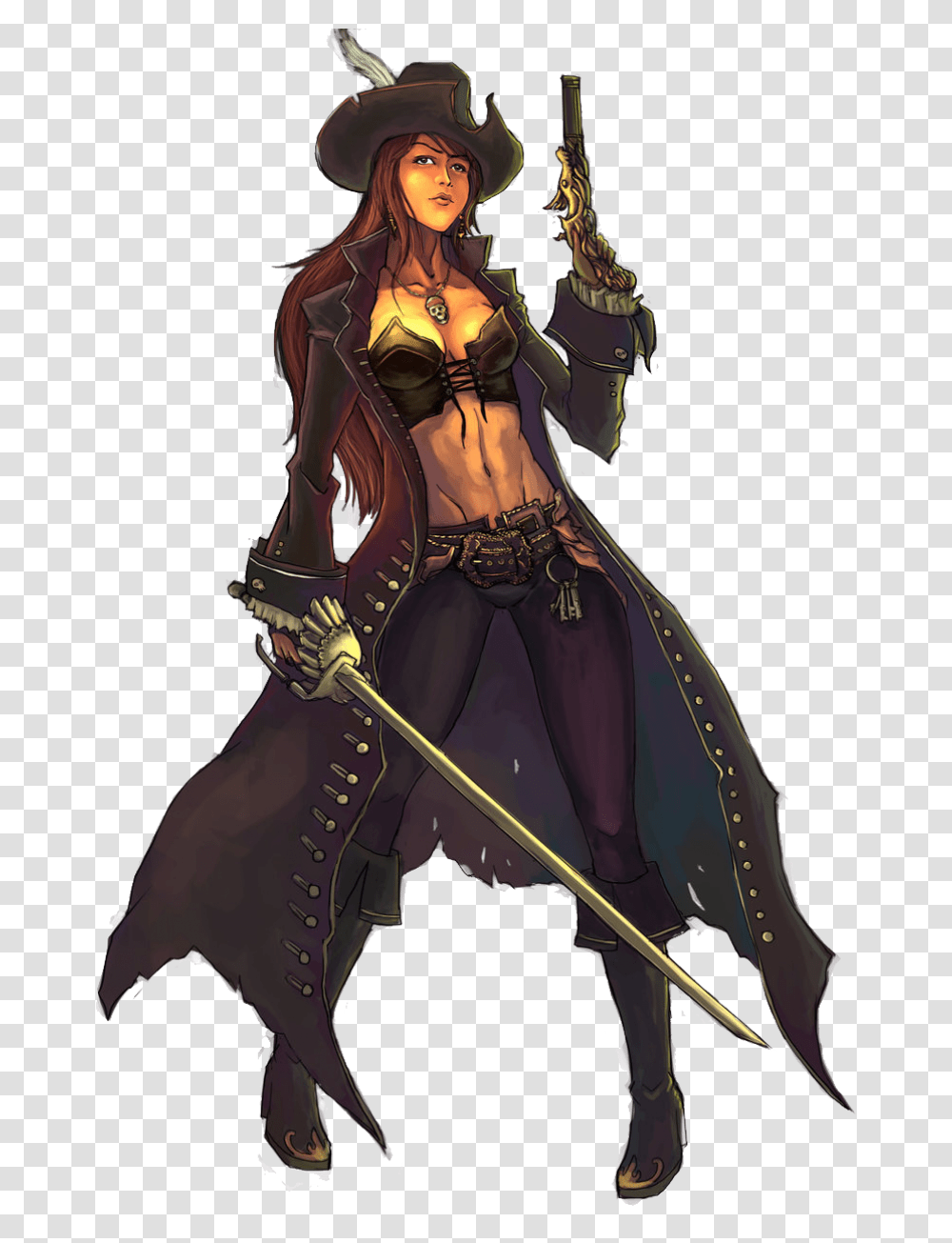 Background Anime Pirate Girl, Person, Horse, Costume, Clothing Transparent Png