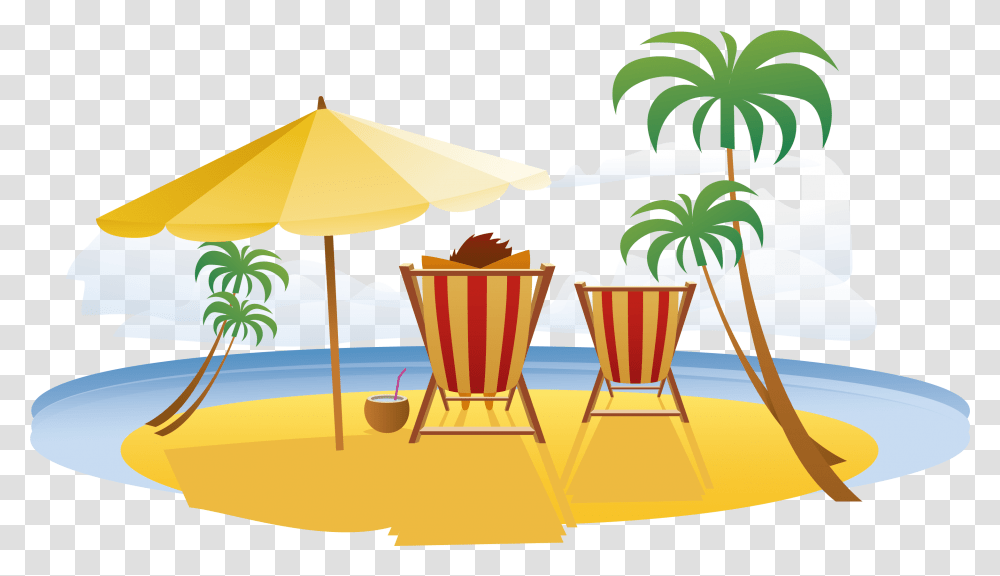 Background Beach Clipart, Vacation, Summer, Chair, Furniture Transparent Png