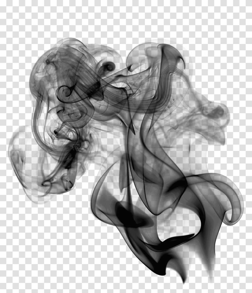 Background Black Smoke, Hand, Drawing Transparent Png