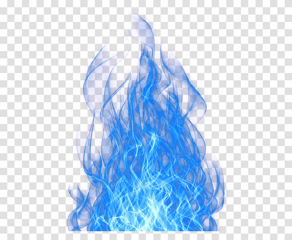 Background Blue Flame, Fire, Pattern, Bonfire, Fractal Transparent Png