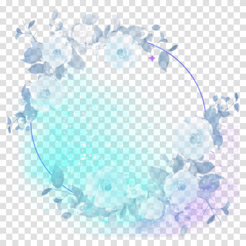 Background Blue Rose Frame Remix Vjaii Background Blue Watercolor Flowers, Floral Design, Pattern Transparent Png