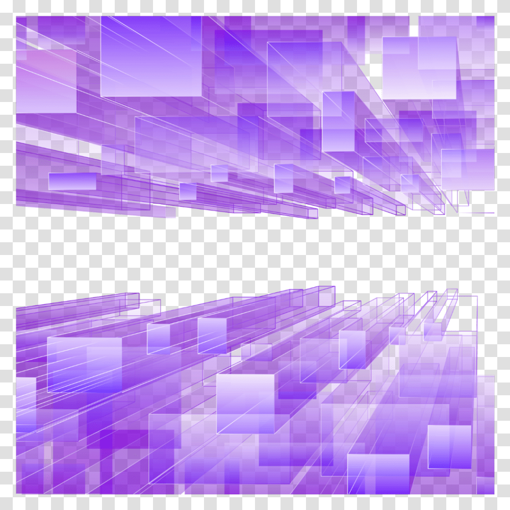 Background Border Rectangles Cubes Perspective Graphic Design, Purple, Minecraft Transparent Png