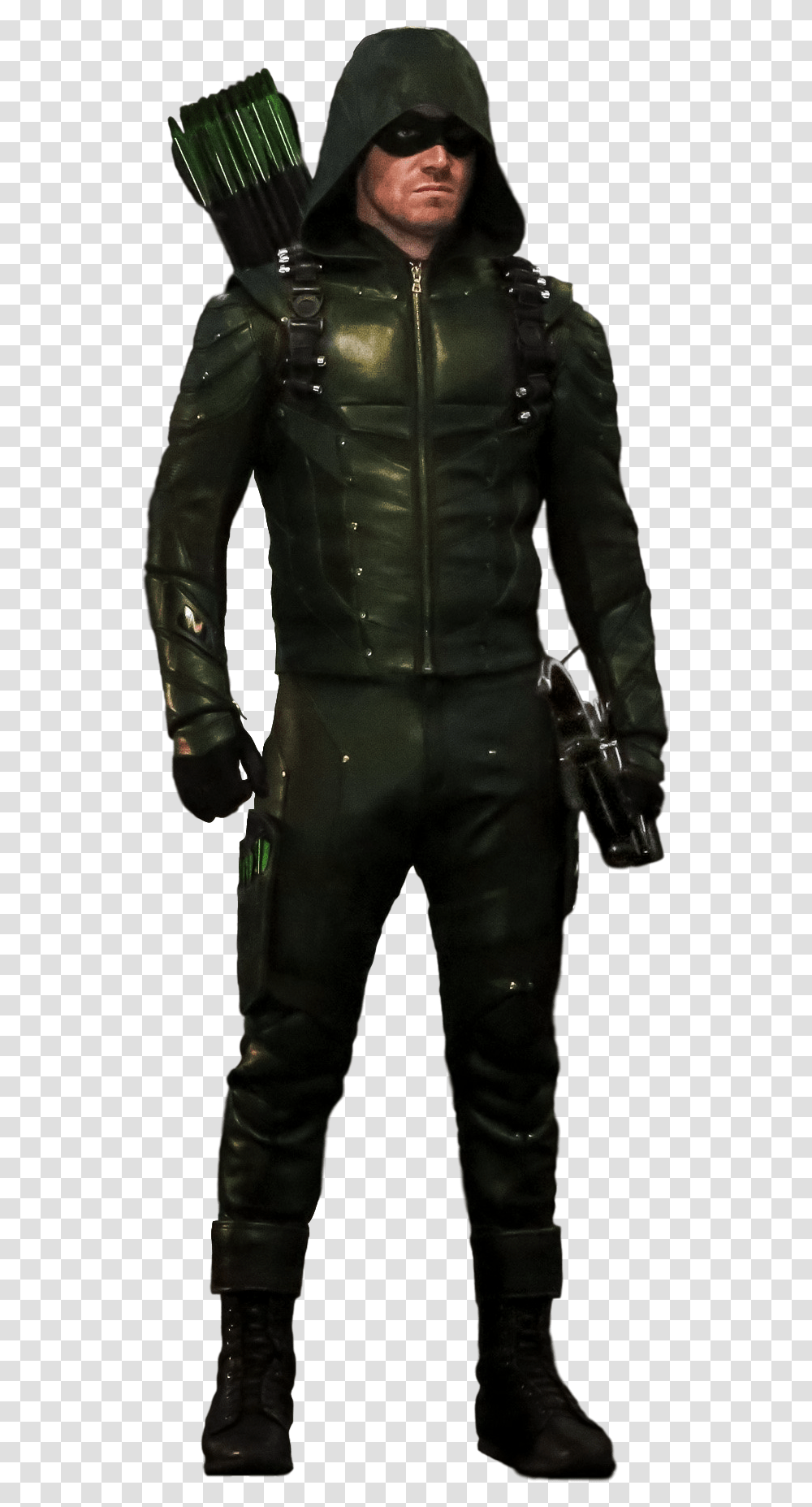 Background By Camo Green Arrow Dc, Jacket, Coat, Person Transparent Png