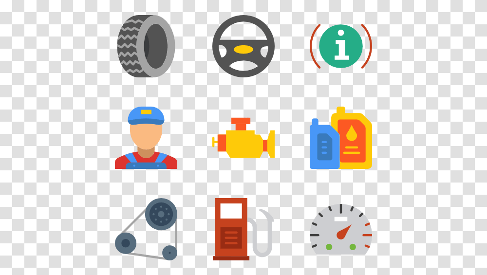 Background Car Parts Icon, Number, Alphabet Transparent Png