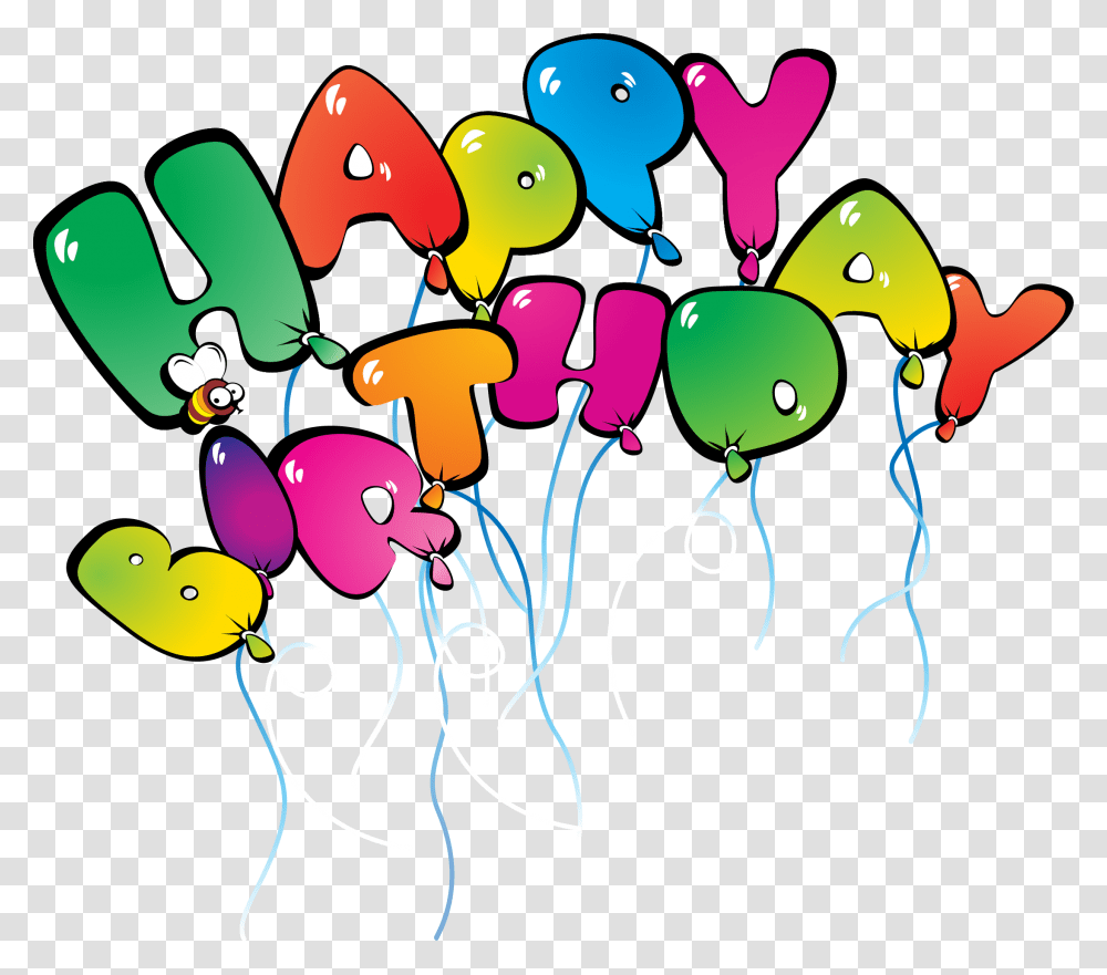 Background Cartoon Birthday Balloons, Food, Painting Transparent Png