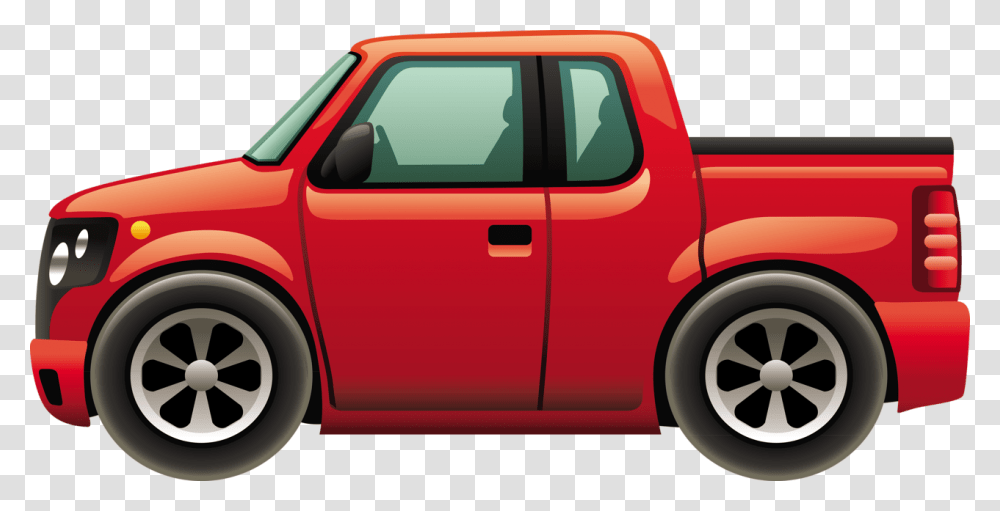 Background Cartoon Car, Pickup Truck, Vehicle, Transportation, Wheel Transparent Png