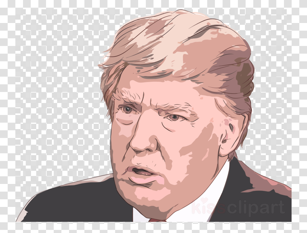 Background Cartoon Trump, Head, Face, Person, Texture Transparent Png