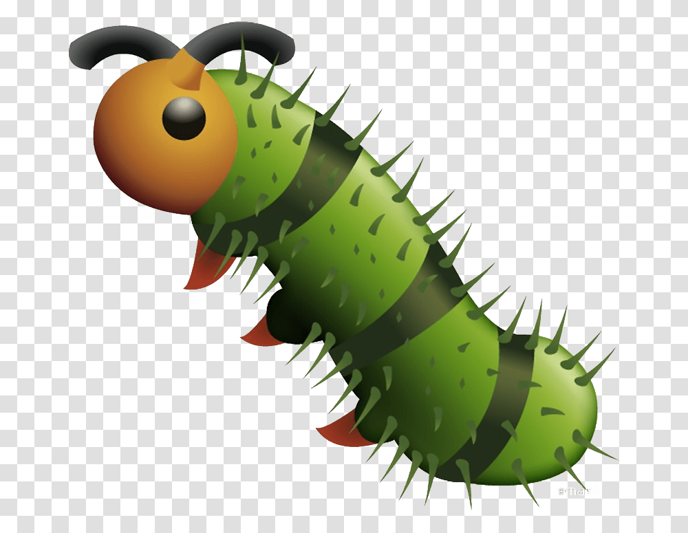 Background Caterpillar Emoji, Invertebrate, Animal, Worm, Insect Transparent Png