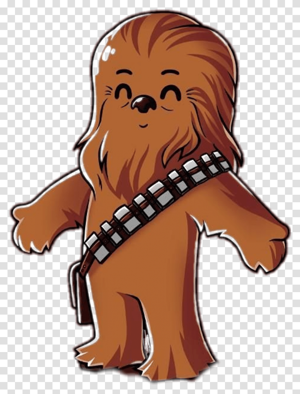 Background Chewbacca Clipart Cute Chewbacca Cartoons, Label, Text, Horse, Mammal Transparent Png