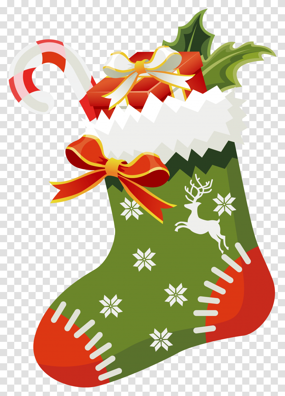 Background Christmas Stocking Clipart, Gift Transparent Png