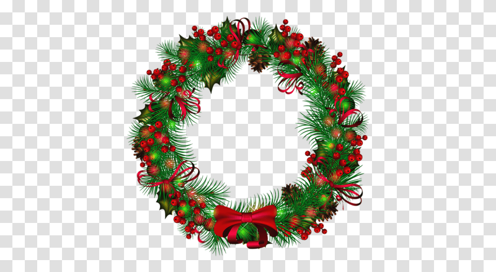 Background Christmas Wreath Christmas Wreath Cartoon, Christmas Tree, Ornament, Plant, Green Transparent Png