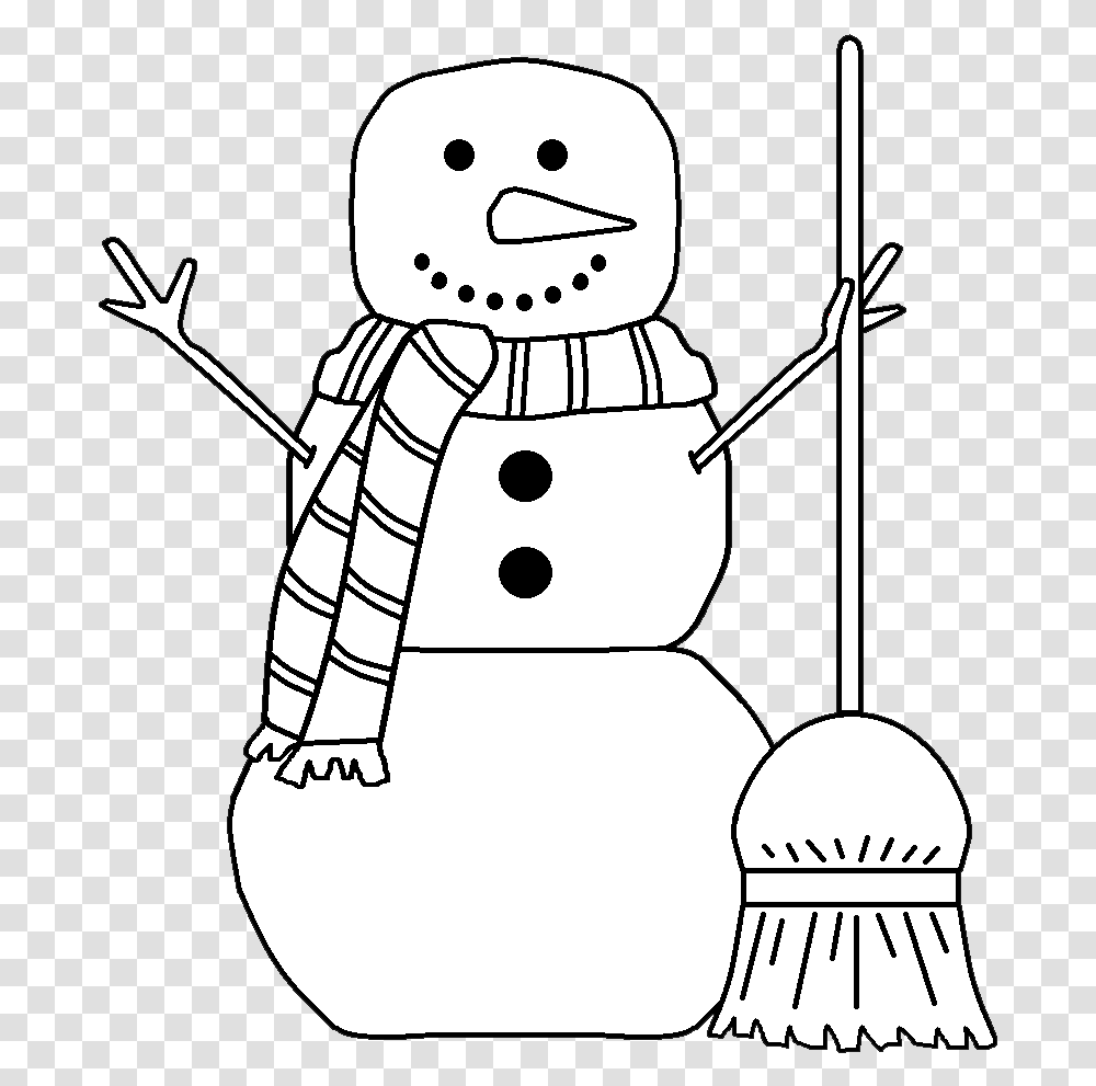 Background Courtesy Of Snow Man Clip Art Black And White, Nature, Outdoors, Snowman, Winter Transparent Png