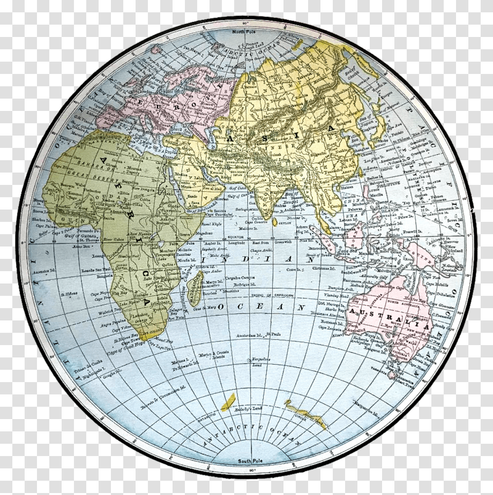 Политическая карта восточного полушария