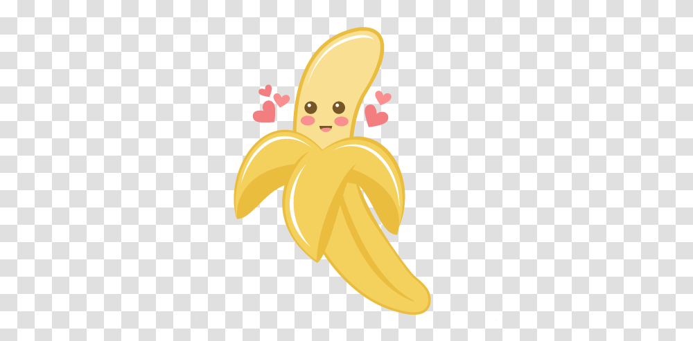 Background Cute Banana Clipart Cute Banana Animated, Plant, Food, Animal, Invertebrate Transparent Png