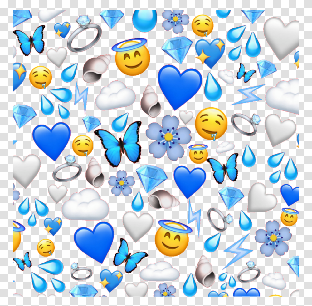 Background Emojis Emoji Blue White Grey Yellow Blue Emoji Background, Doodle, Drawing, Pillow Transparent Png