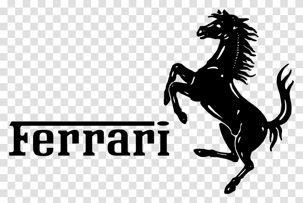 Background Ferrari Logo, Silhouette, Stencil Transparent Png