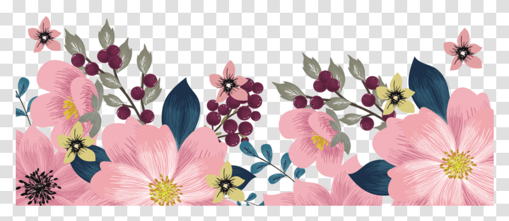 Background Floral Border, Floral Design, Pattern Transparent Png