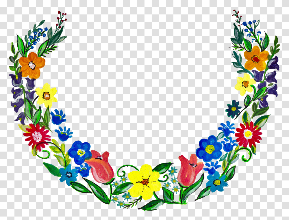 Background Floral Wreath Clip Art, Floral Design, Pattern, Plant Transparent Png