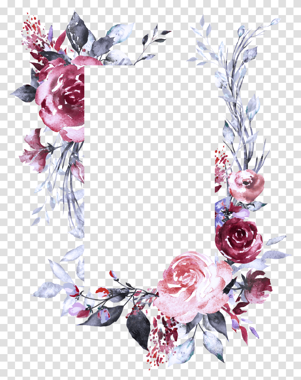 Background Flower Frame Transparent Png