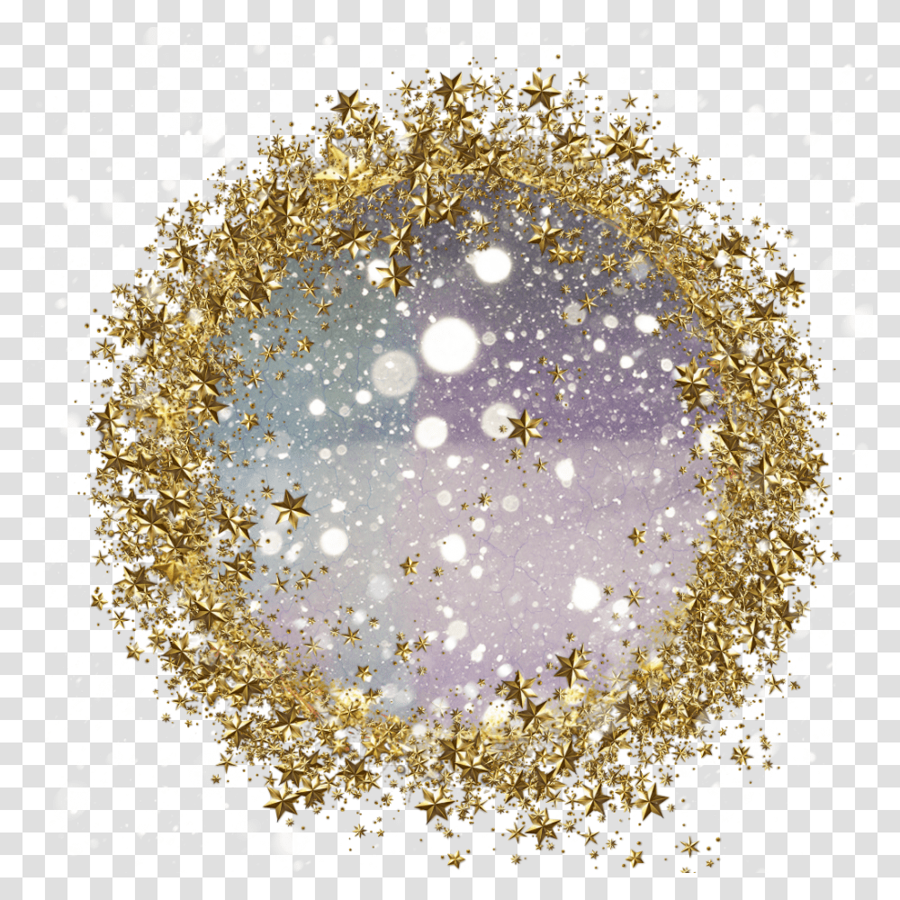 Background Frame Circle Circleframe Christmas Circle, Light, Confetti, Paper Transparent Png