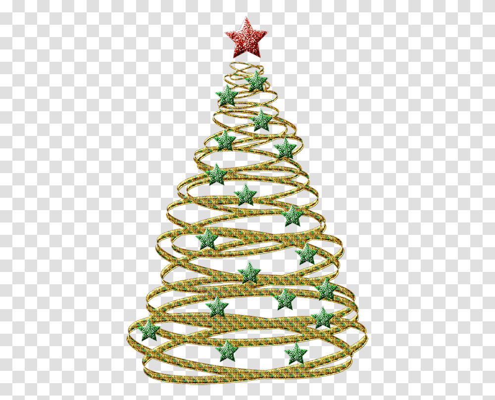 Background Gold Christmas Tree Clip Art, Spiral, Coil, Necklace, Jewelry Transparent Png