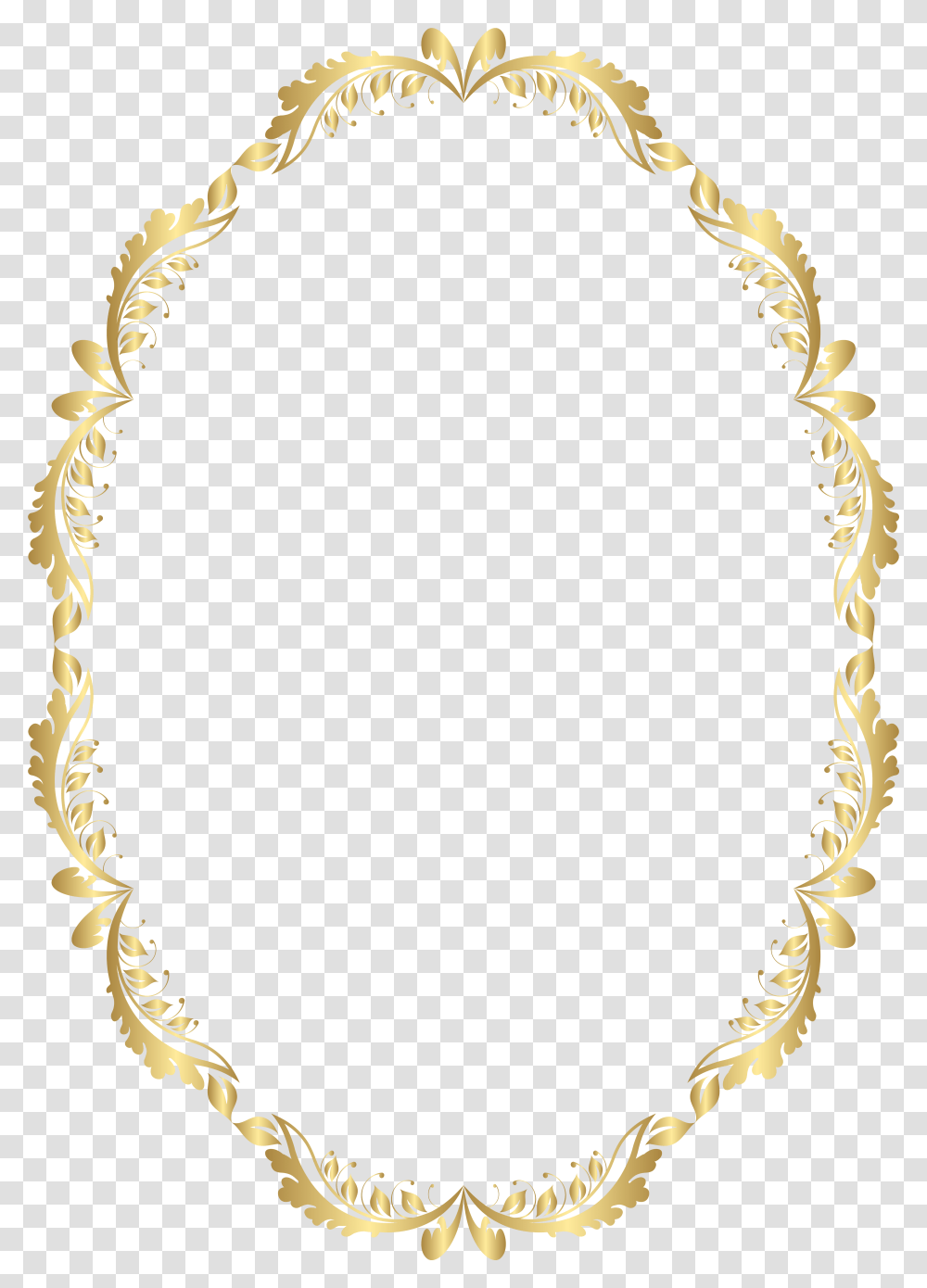 Background Gold Oval Frame Transparent Png