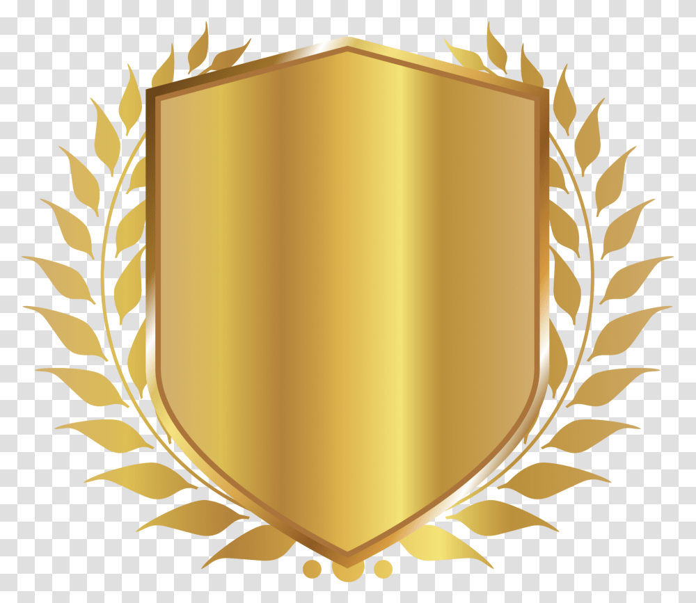 Background Gold Shield, Lamp, Trophy, Emblem Transparent Png