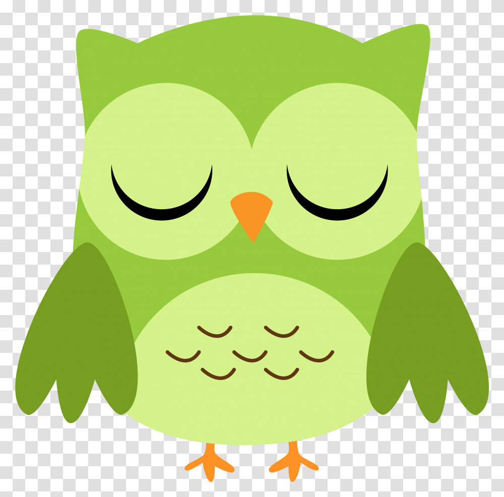 Background Green Owl Clipart Eyes Closed Clip Art, Pillow, Cushion, Animal, Graphics Transparent Png