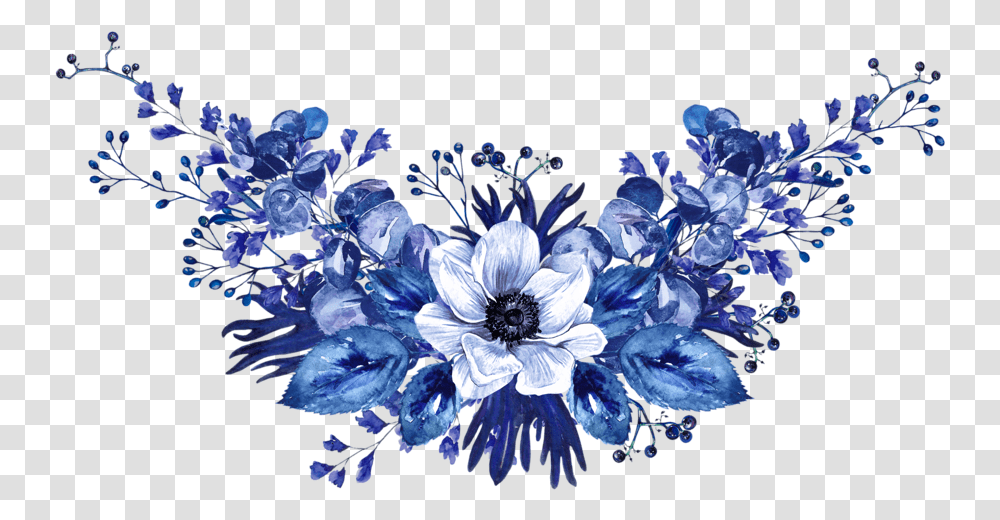 Background Grinalda Azul Royal, Plant, Flower, Anemone, Geranium Transparent Png