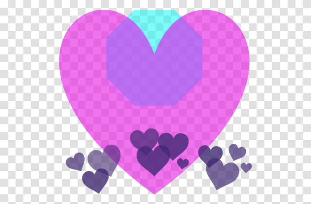 Background Heart Crown Cute Blue Heart, Balloon, Purple Transparent Png