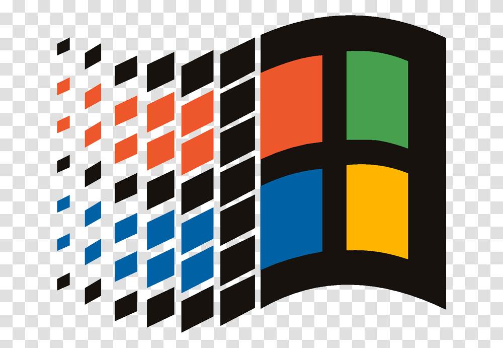 Background Logo Windows Logos Windows 95 Logo, Label, Rug Transparent Png