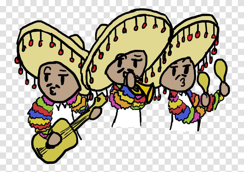Background Mariachi Drawing, Clothing, Apparel, Sombrero, Hat Transparent Png