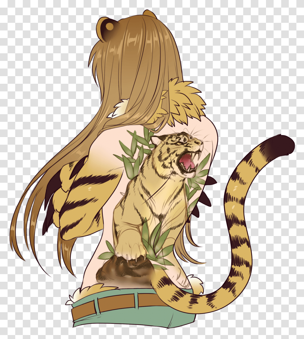 Background Monster Girl Encyclopedia Jinko, Animal, Reptile, Tiger, Wildlife Transparent Png