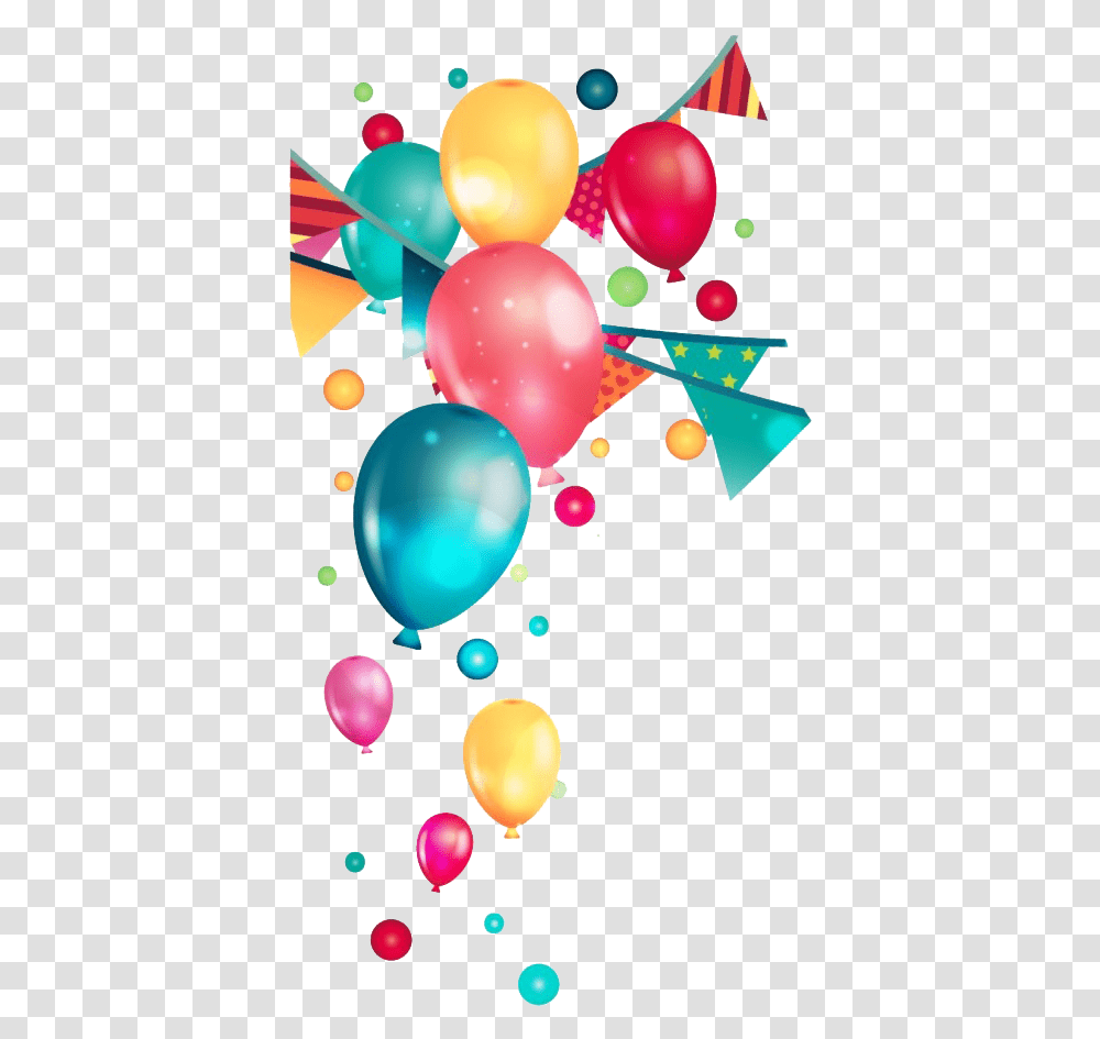 Background Party Balloons, Paper, Confetti Transparent Png