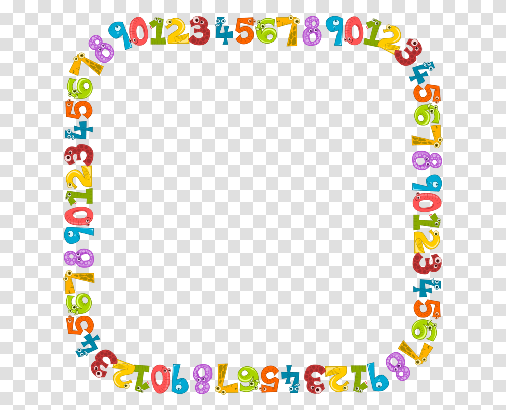 Background Rainbow Border, Number, Alphabet Transparent Png