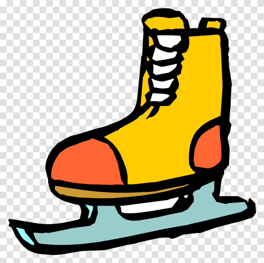 Background Skaters January Clip Art And Ice Skates, Clothing, Apparel, Footwear, Boot Transparent Png