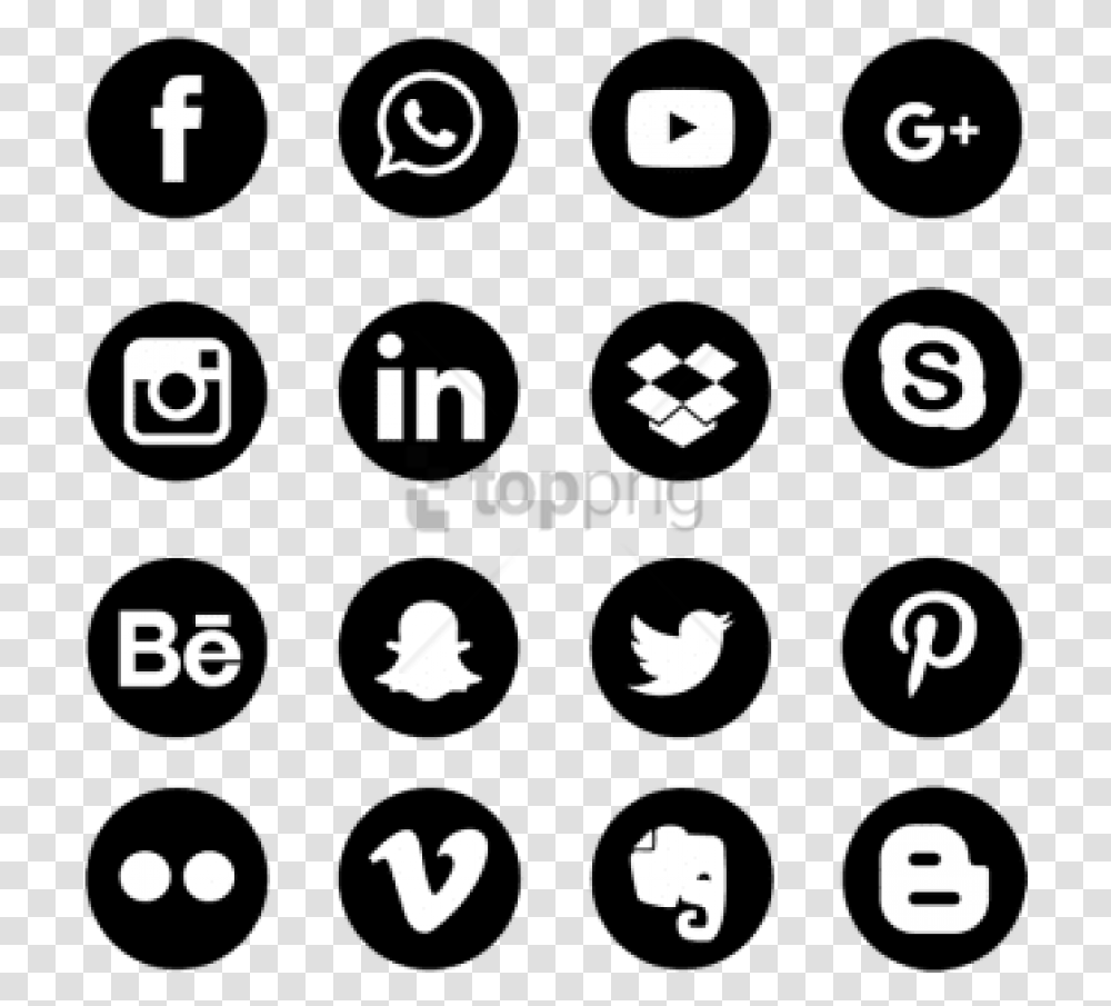 Background Social Media Vector Icons Blue Social Media Icons, Number, Alphabet Transparent Png