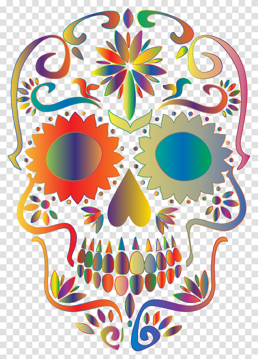 Background Sugar Skull Clipart Sugar Skull, Pattern, Ornament, Graphics, Doodle Transparent Png
